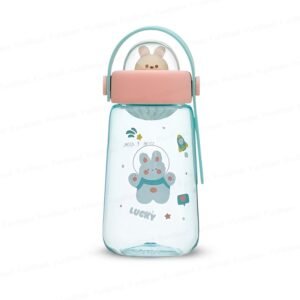 Cute Bunny Kids Water Bottle with Straw | BPA-Free Leak Proof Bottle