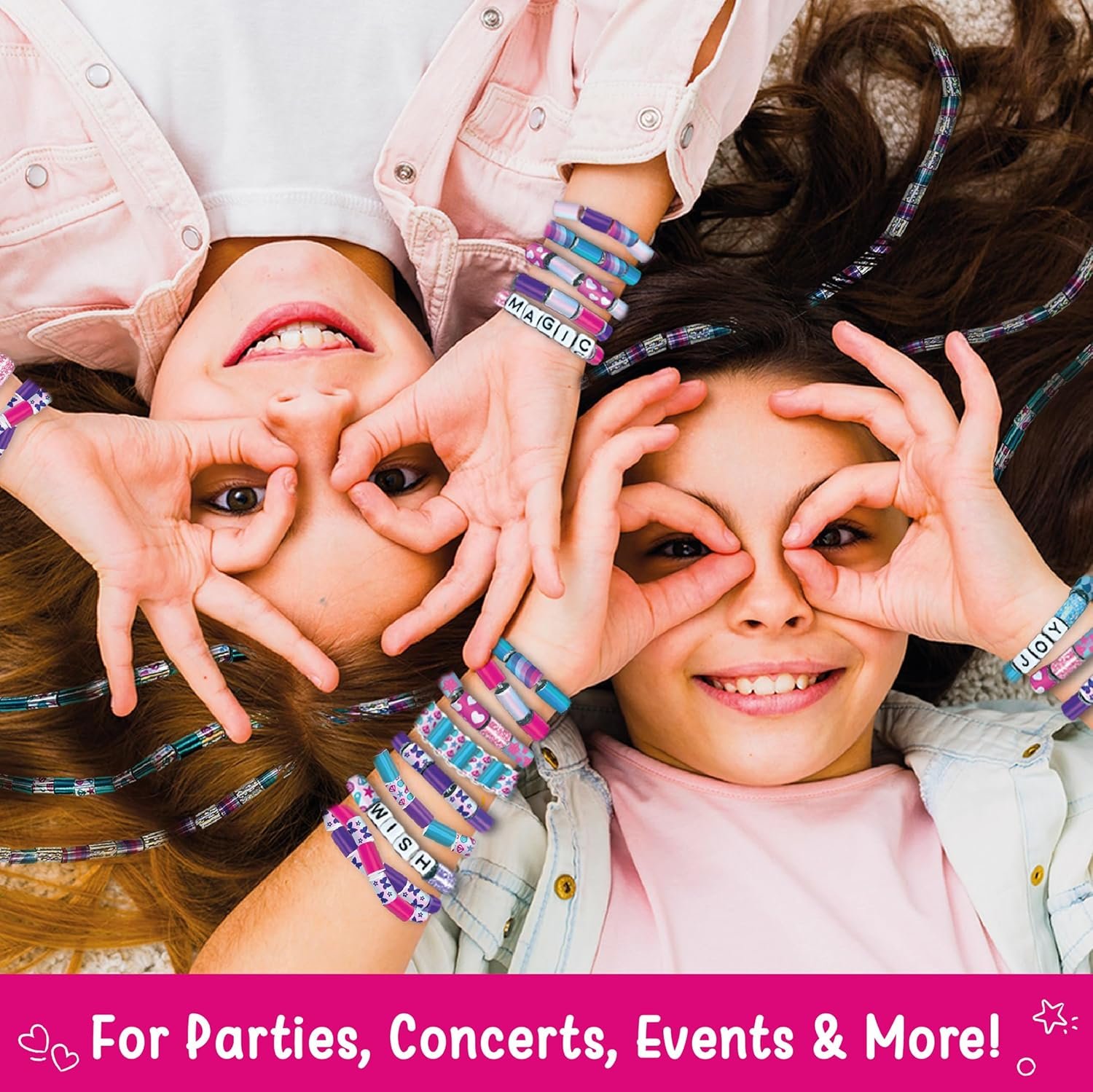 DIY Spin n Pop Beads Studio Kit for Girls | Bracelet, Necklace, Hair Braids & More | Creative Jewelry Making Set with 25+ Projects | Perfect Gift for Kids Ages 6+ - Image 7