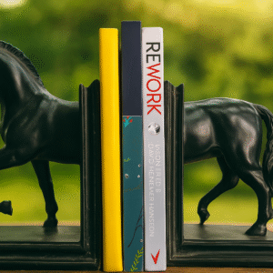 Luxury Black Horse Bookends – Premium Decorative Book Holder for Home & Office