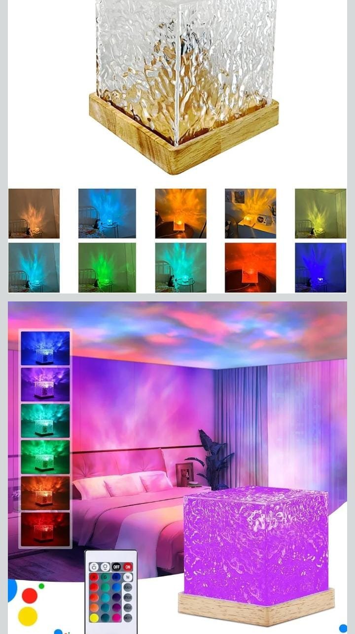 LED RGB Night Lamp with Remote Control – 16 Color Changing Plastic Mood Light